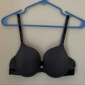 Calvin Klein: Navy/Gray Bra (Never Worn)